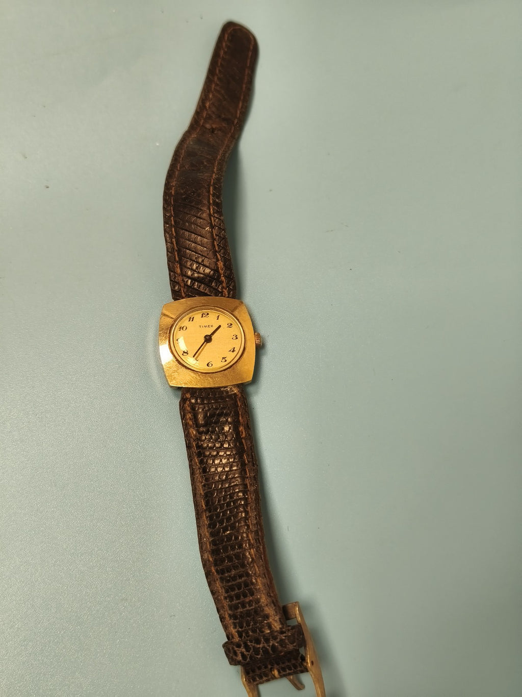 Montre vintage Timex plaquée or ancienne, montre-bracelet rétro collection homme