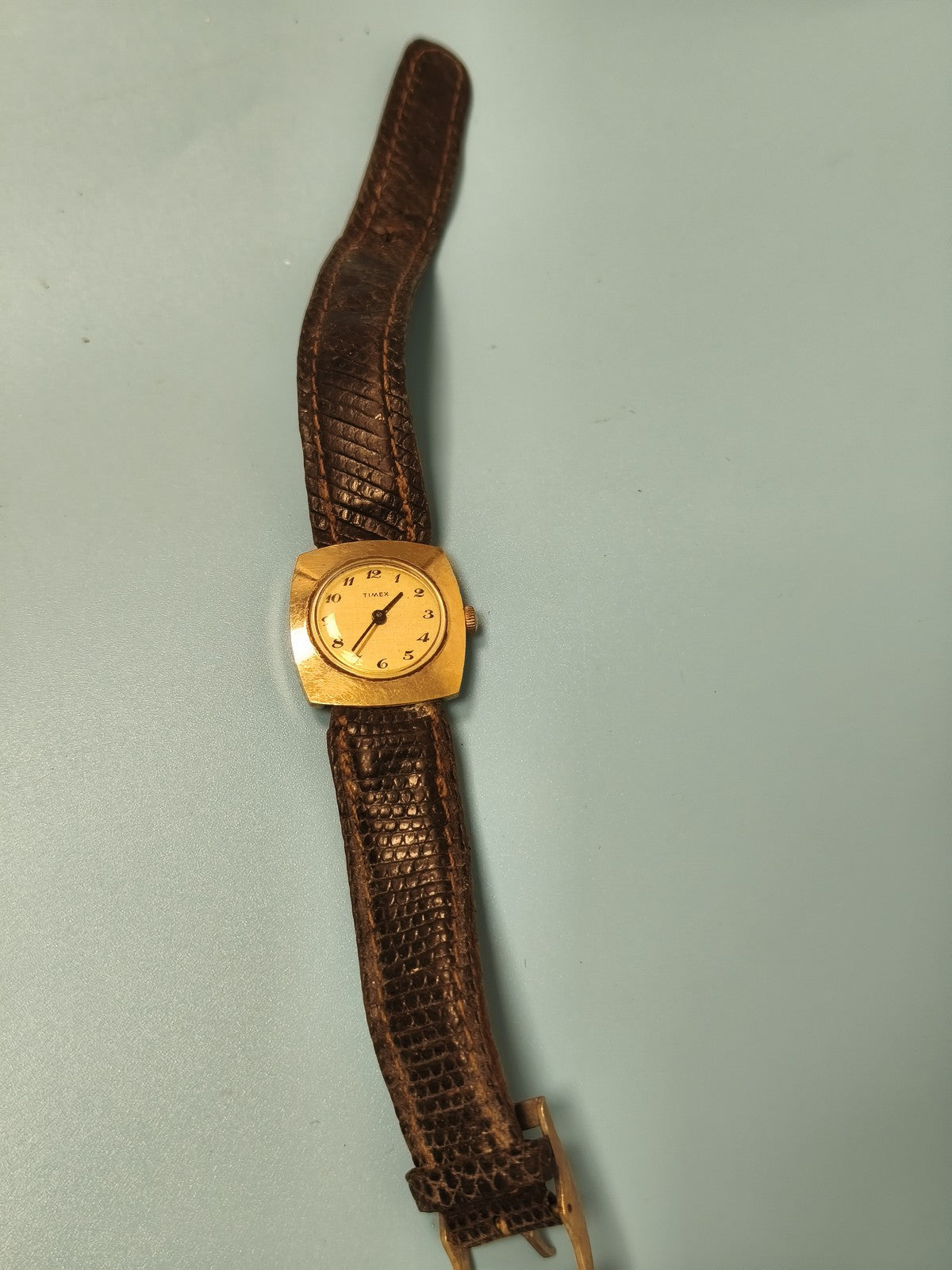 Montre vintage Timex plaquée or ancienne, montre-bracelet rétro collection homme