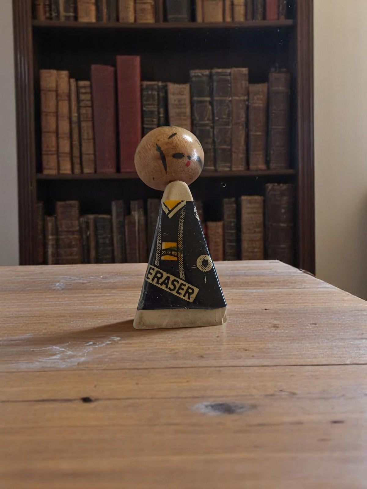 Gomme vintage figurine écolier années 50/60 déco rétro bureau ERASER