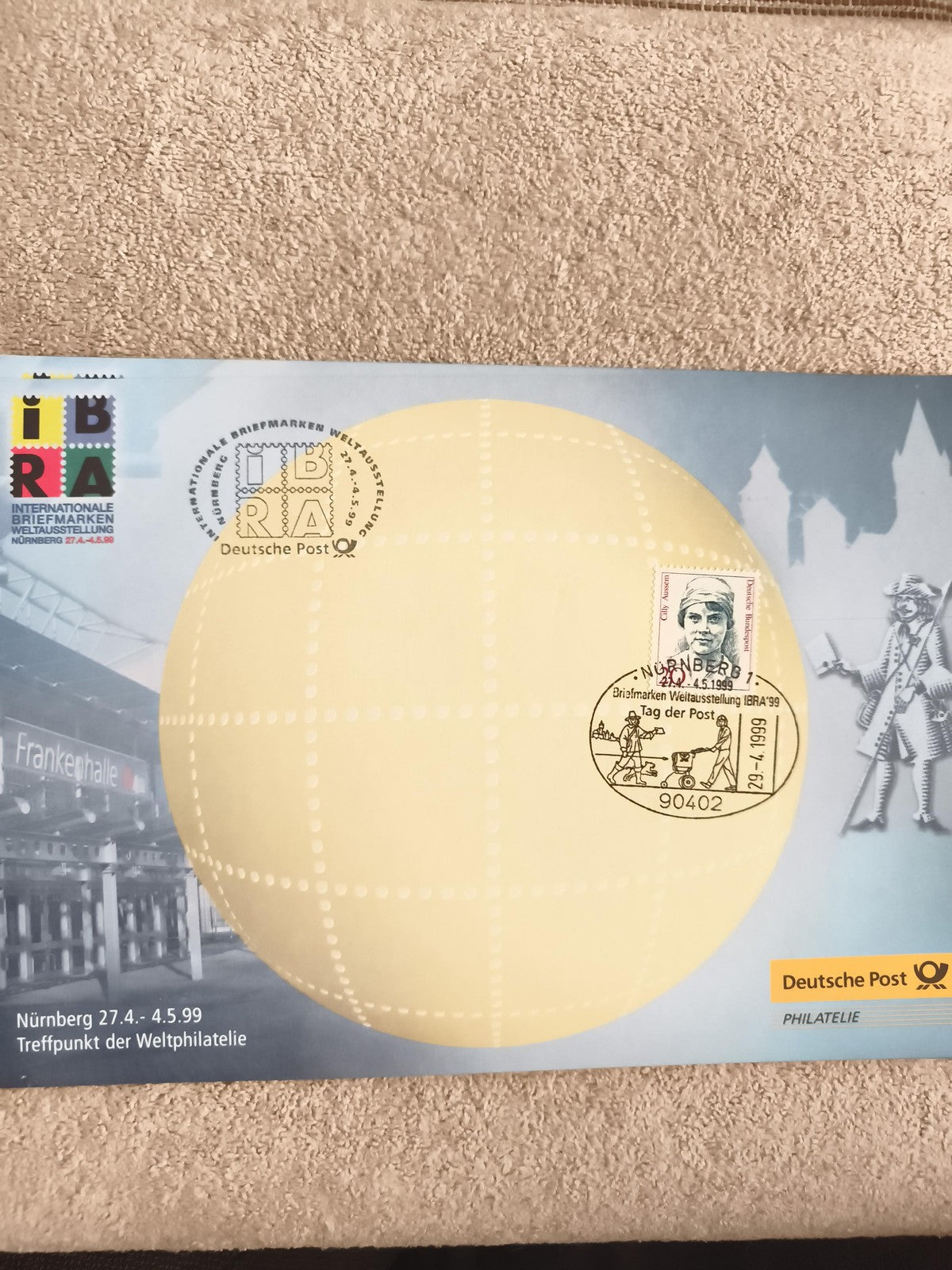 Lettre premier jour IBRA 1999 Deutsche Post Nuremberg philatélie Allemagne
