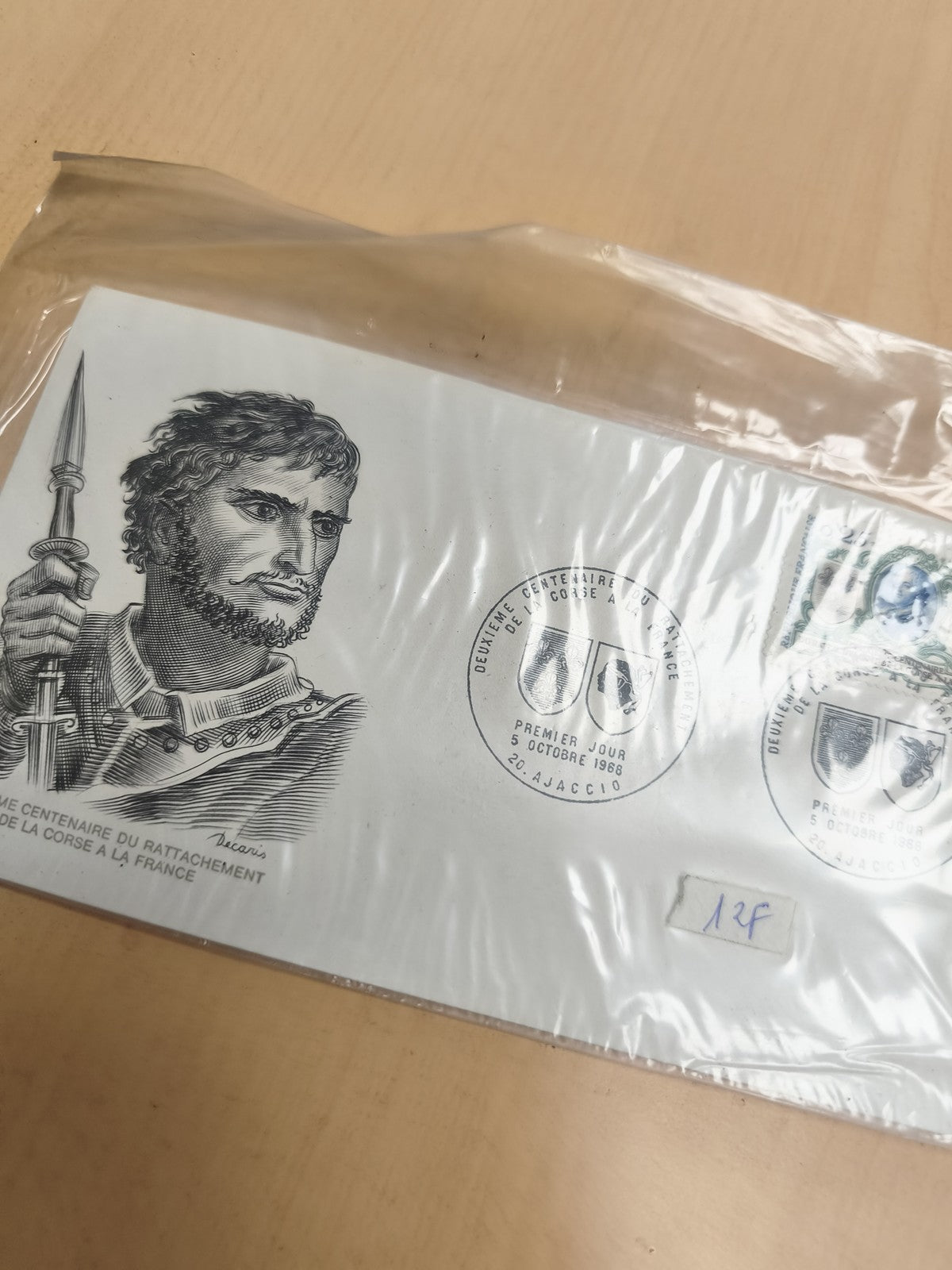 Enveloppe Premier Jour Corse 1968 philatélie Ajaccio cachet commémoratif