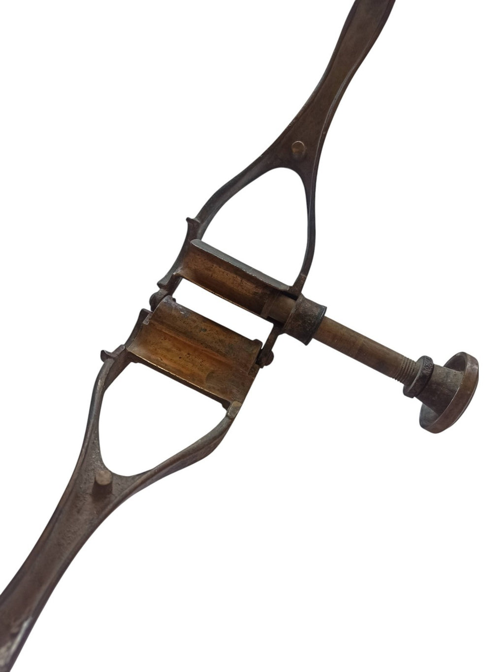Boucheuse ancienne à levier vintage, finition patinée, outil bouteille