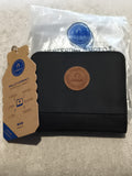 Portefeuille compact Cabaia noir écusson camel neuf 24 cm wallet femme