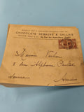 Ancienne enveloppe Chocolats Debauve & Gallais timbres oblitérés Paris philatéli