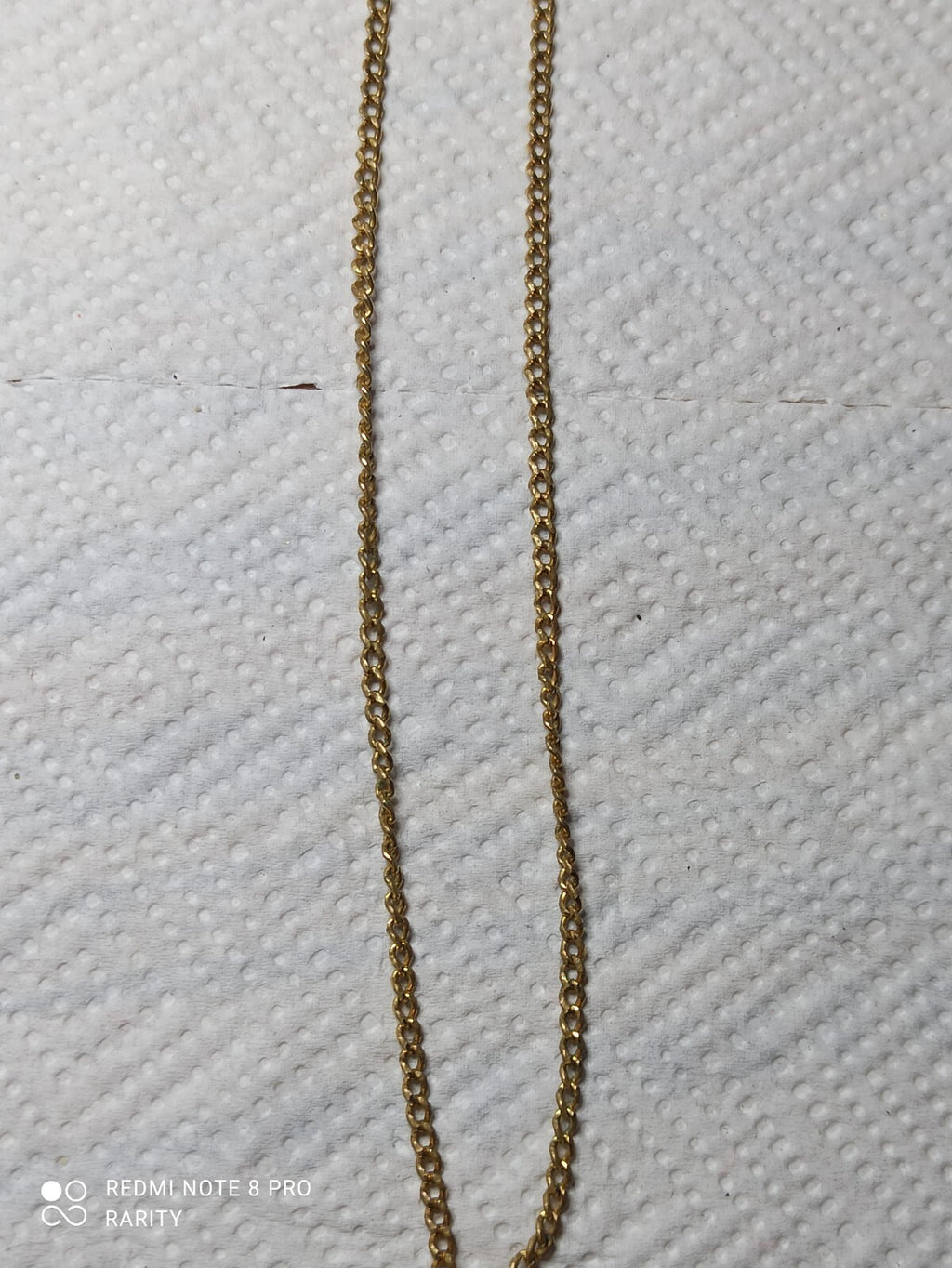 Collier ancien plaqué or pendentif goutte chaîne maille rétro soirée vintage
