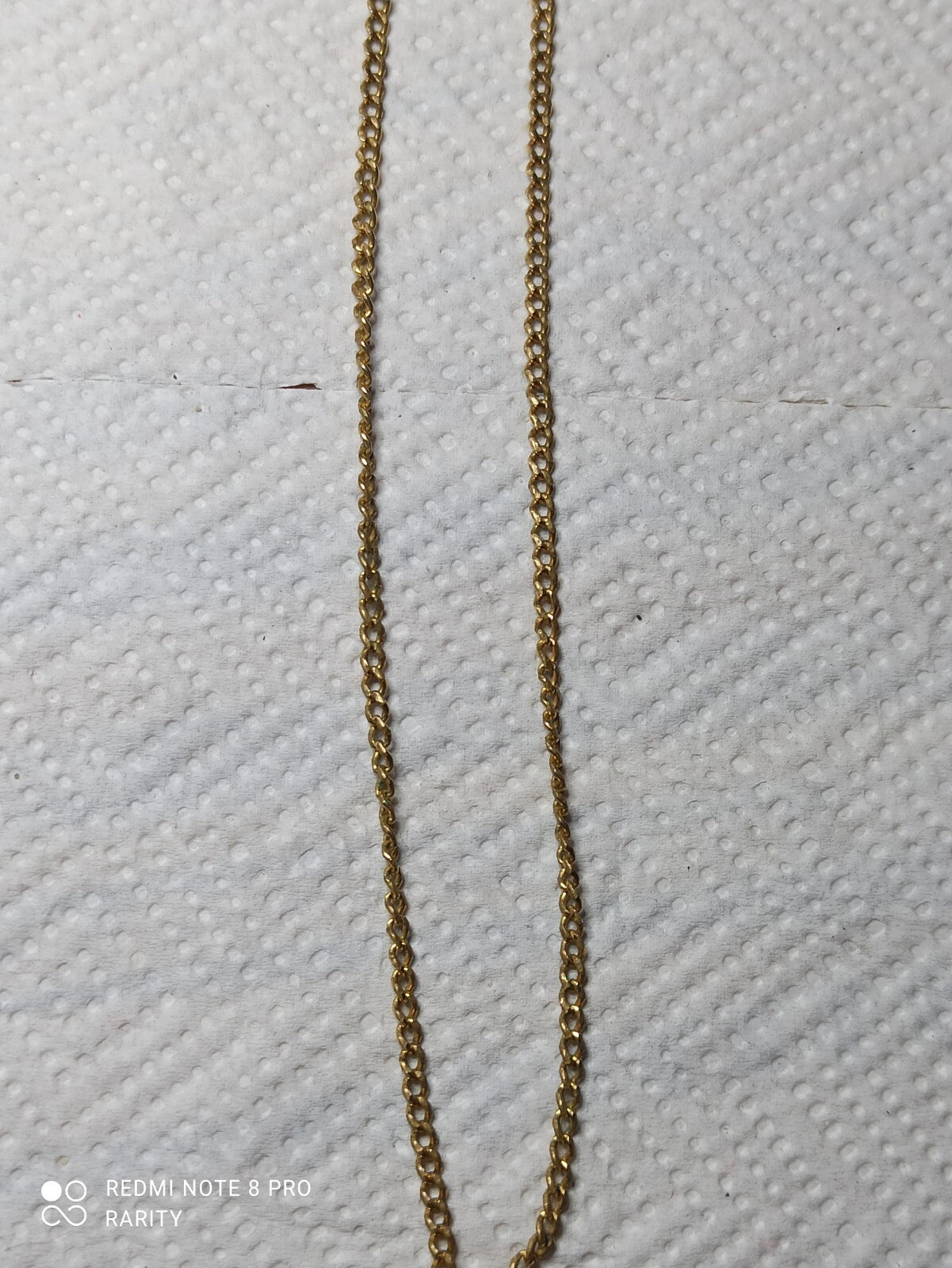 Collier ancien plaqué or pendentif goutte chaîne maille rétro soirée vintage