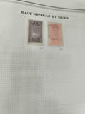 Timbres Haut Sénégal Niger Afrique Occidentale Française oblitérés philatélie