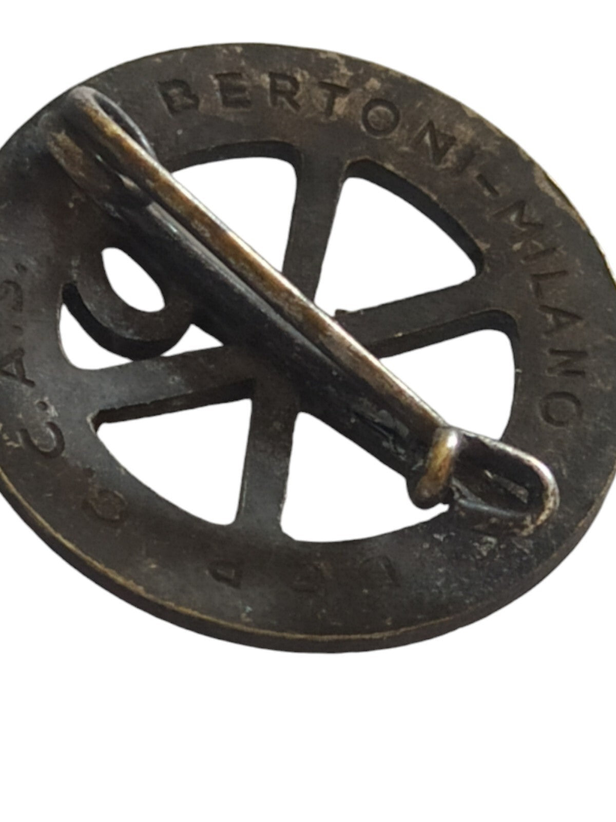Broche vintage Rome 1950 Anno Jubilaei, symbole chrétien, souvenir ancien Italie
