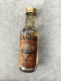 Miniature alcool Langs bouteille partiellement remplie étiquette Glasgow