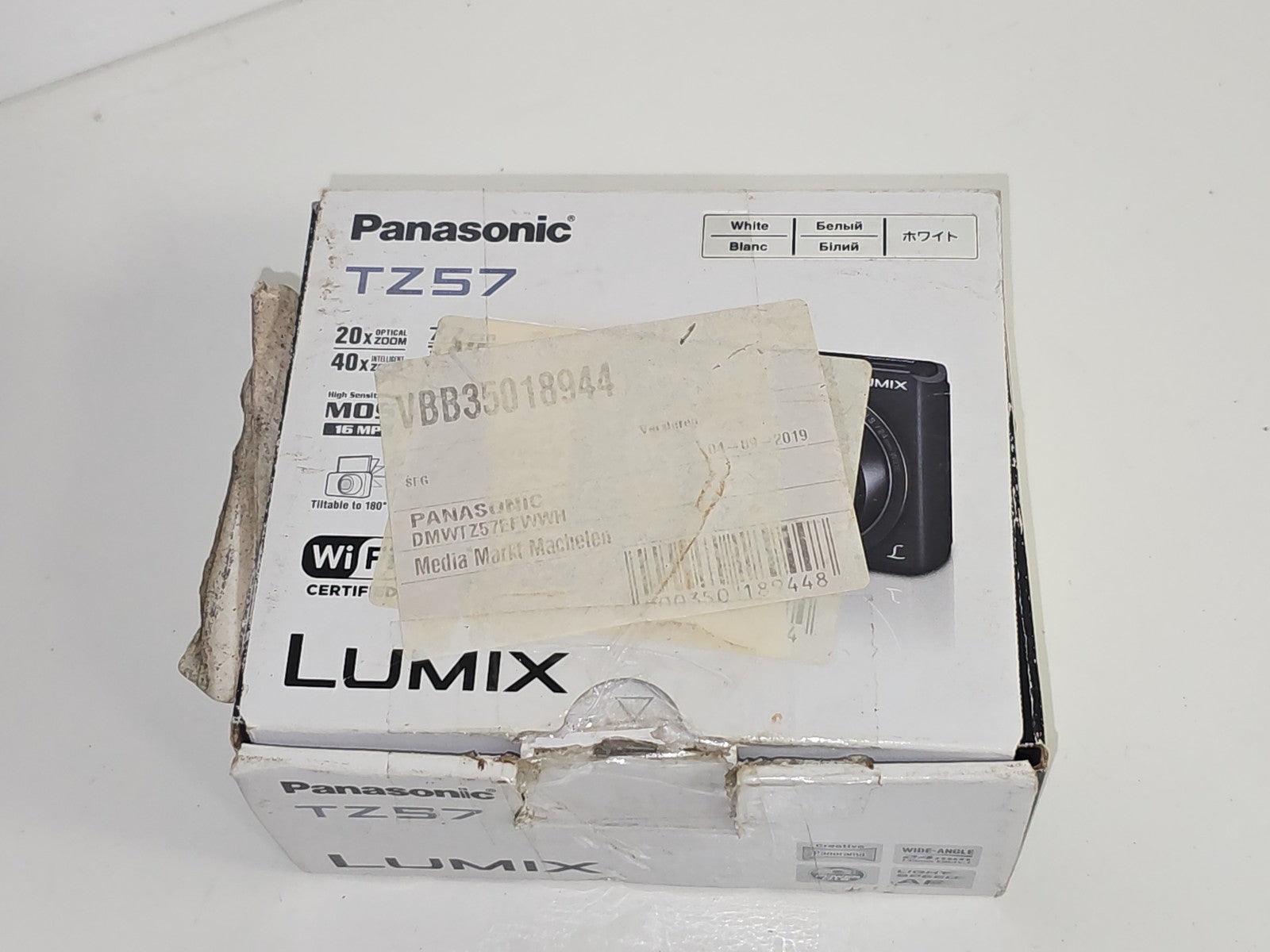 Boîte vide d'origine Panasonic pour appareil photo Lumix TZ57, emballage officie