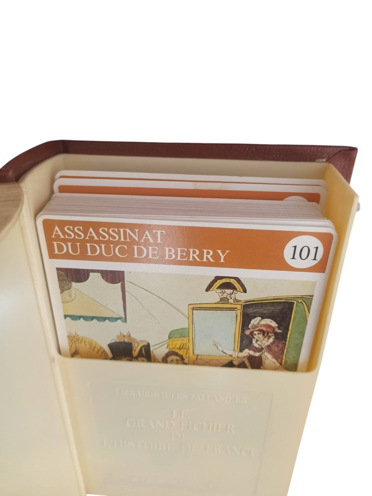 Jeu de fiches Histoire de France Tallandier ancien vintage rétro, boîte cartonné