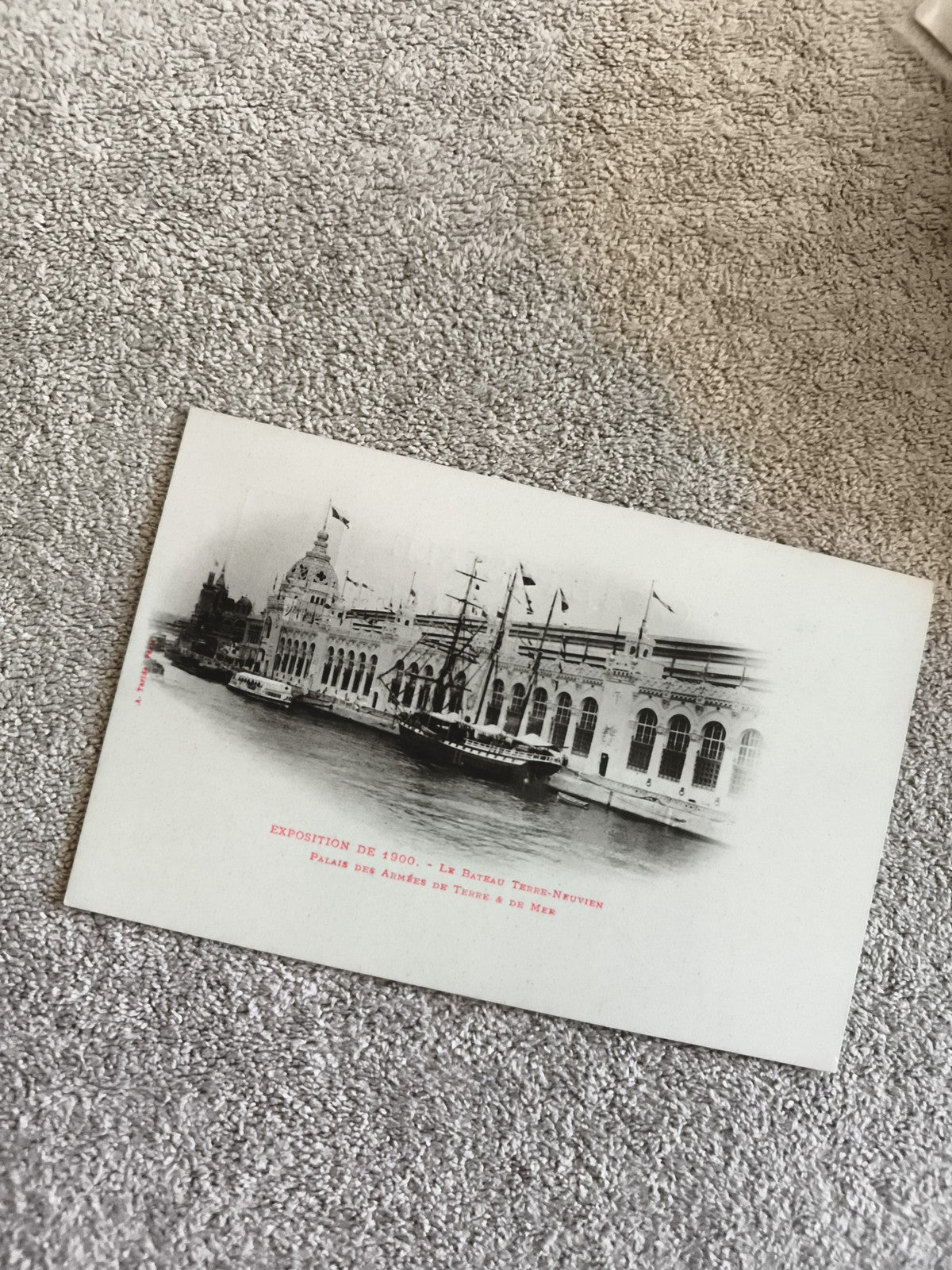 CPA Exposition 1900 Paris Bateau Terre-Neuvien Palais Armées Terre Mer