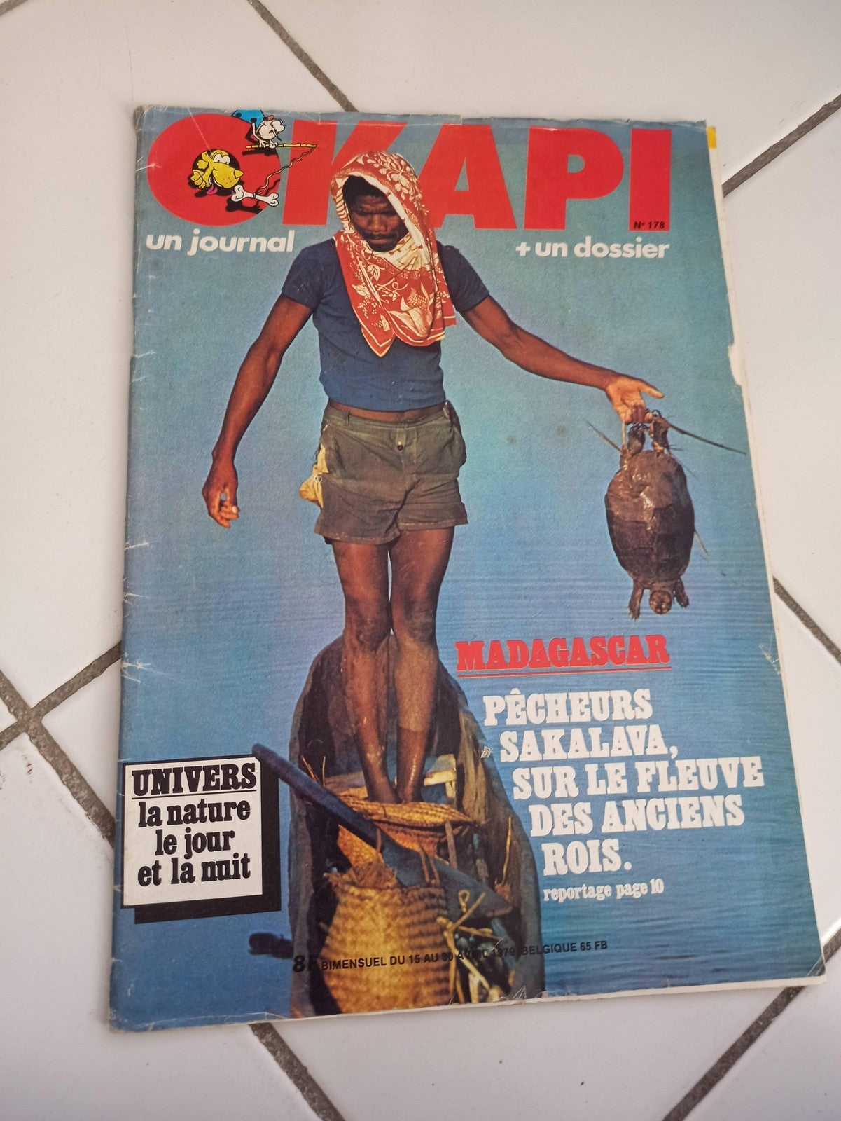 Magazine jeunesse Okapi n°178 vintage années 80 Madagascar pêche Sakalava