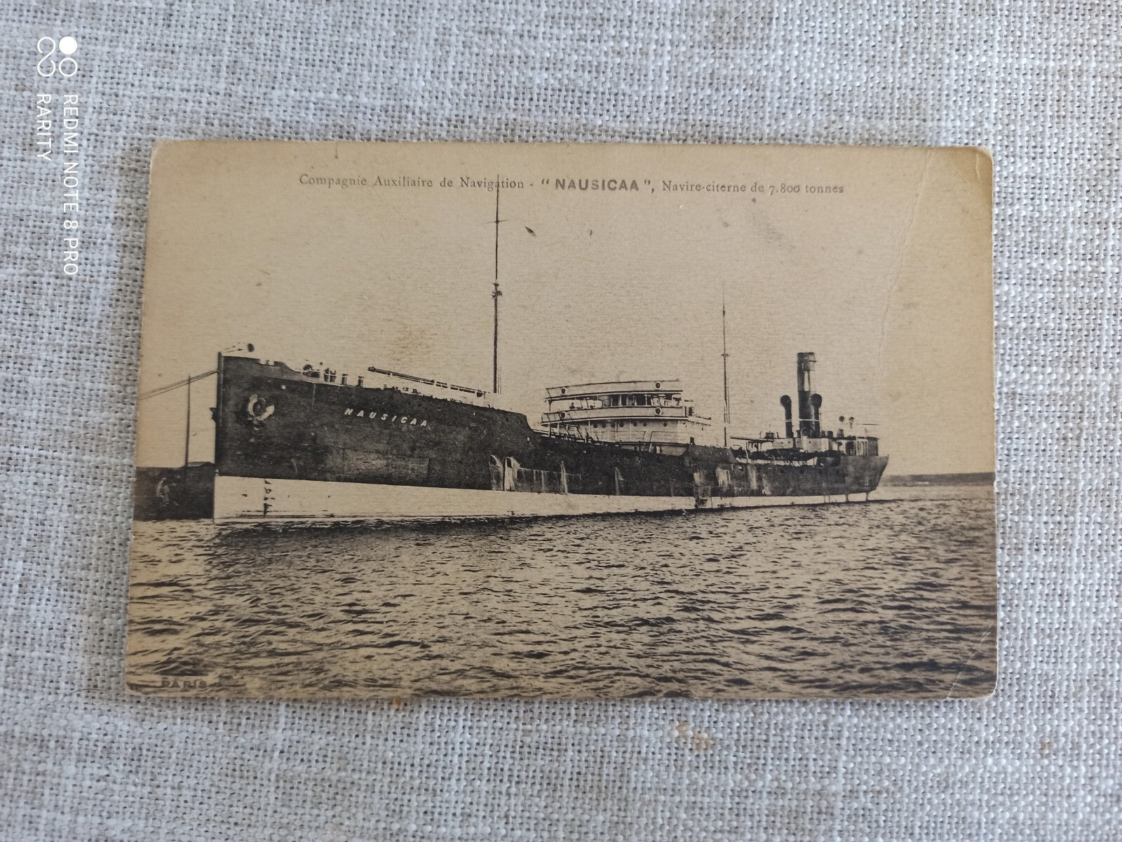 Carte postale ancienne navire Nausicaa Compagnie Navigation maritime
