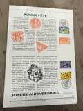 Feuillet philatélique La Poste 1997 Bonne Fête Anniversaire, timbres illustrés
