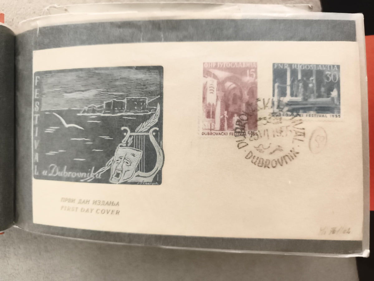 Lettre Premier Jour Dubrovnik 1955 Festival FDC Yougoslavie timbres philatélie