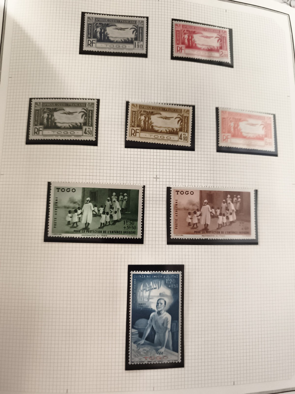 Timbres anciens Togo neufs RF Afrique Occidentale Française années 1940-50