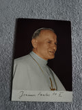 Carte photo pape Jean-Paul II portrait couleur Joannes Paulus II philatélie (Ref