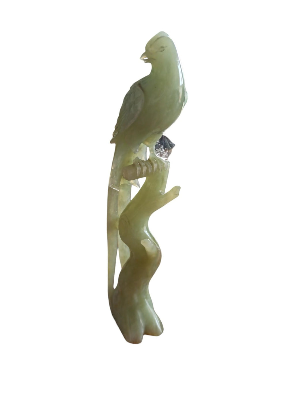 Statue oiseau en jade asiatique ancien, sculpture décorative, authentique rare