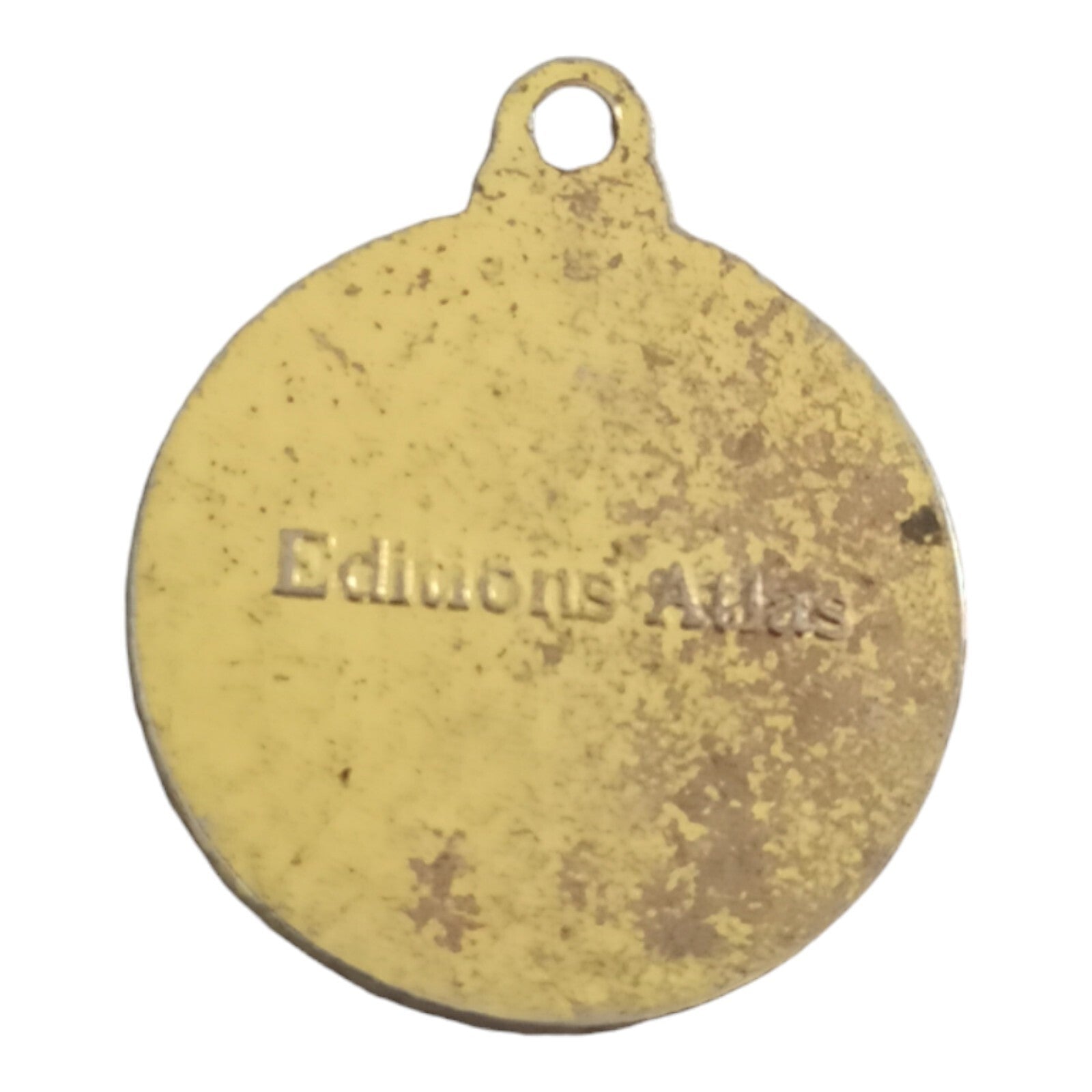 Médaille dorée Atlas Histoire Miniature globe ancre édition commémorative