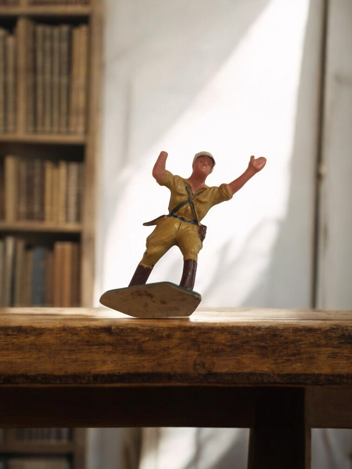 Figurine soldat ancien Starlux vintage, statuette militaire rétro d'occasion