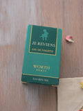 Miniature parfum Je Reviens Worth Paris vintage boîte 5ml eau de toilette rétro