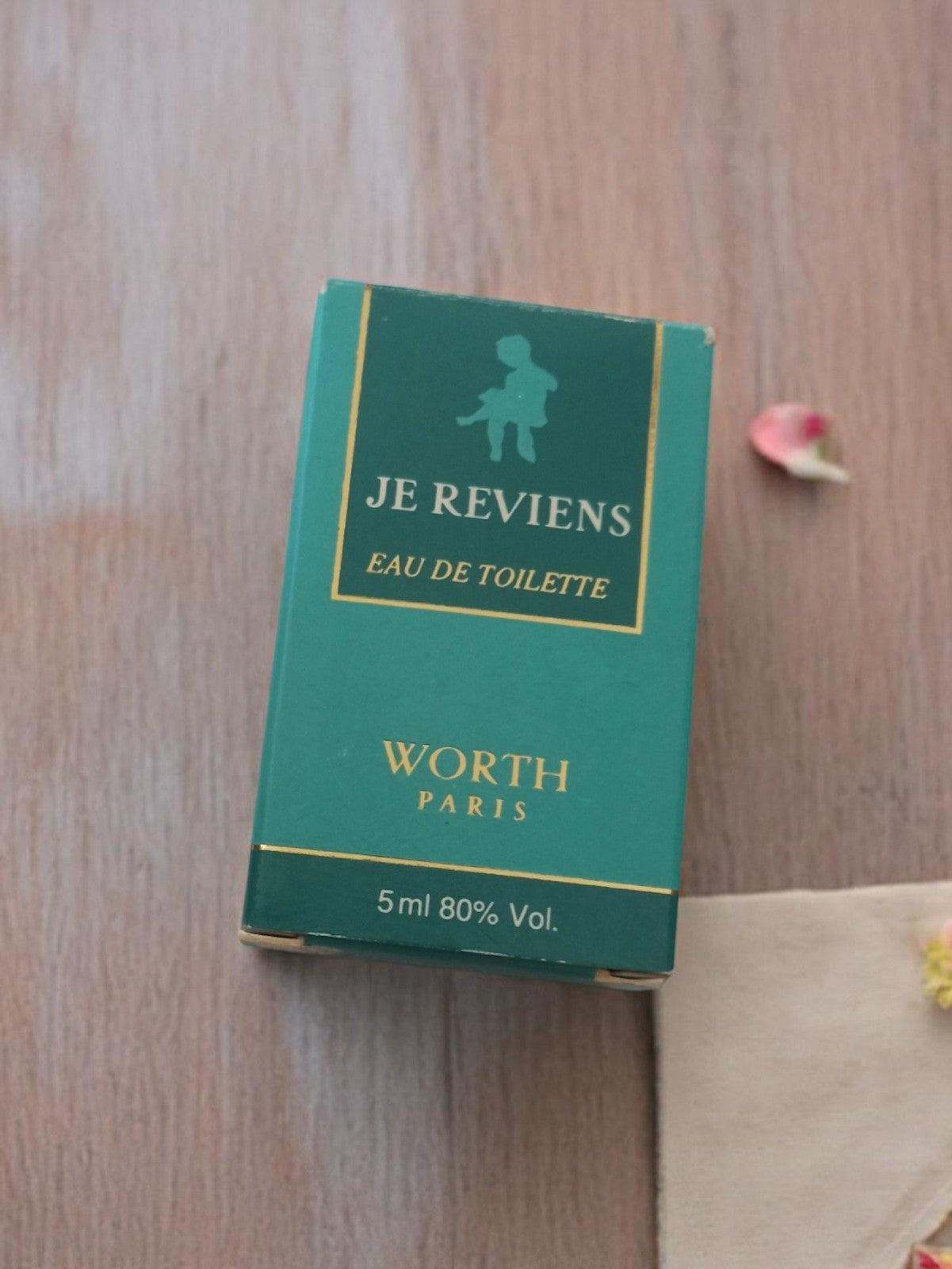 Miniature parfum Je Reviens Worth Paris vintage boîte 5ml eau de toilette rétro