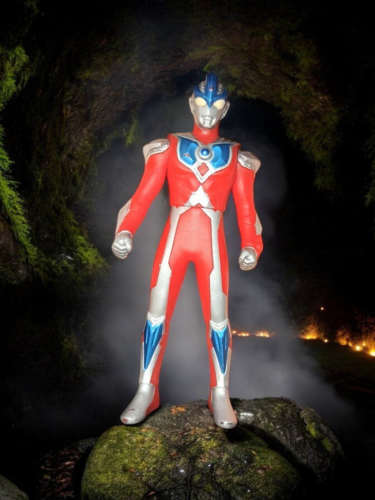Figurine Ultraman Ginga Strium Ultra Hero 500 Bandai 2014 rouge bleu