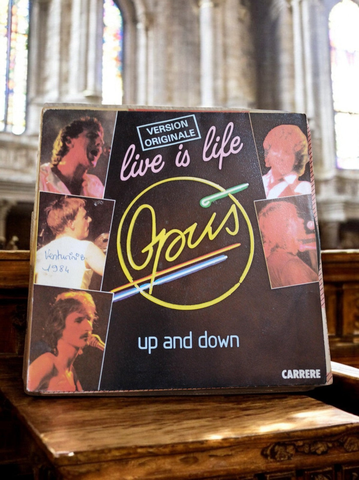 Vinyle 45T Opus Live is Life version originale vintage 1984 Carrere