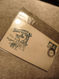 Lettre illustrée II Congresso Brasileiro Teatro 1951 Rio Janeiro philatélie (Ref