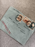 Lettre aérienne imprimés Argentine Paris timbres oblitérés philatélie