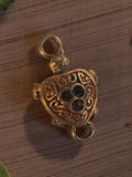 Pendentif tortue vintage métal doré années 50 bijou rétro deadstock