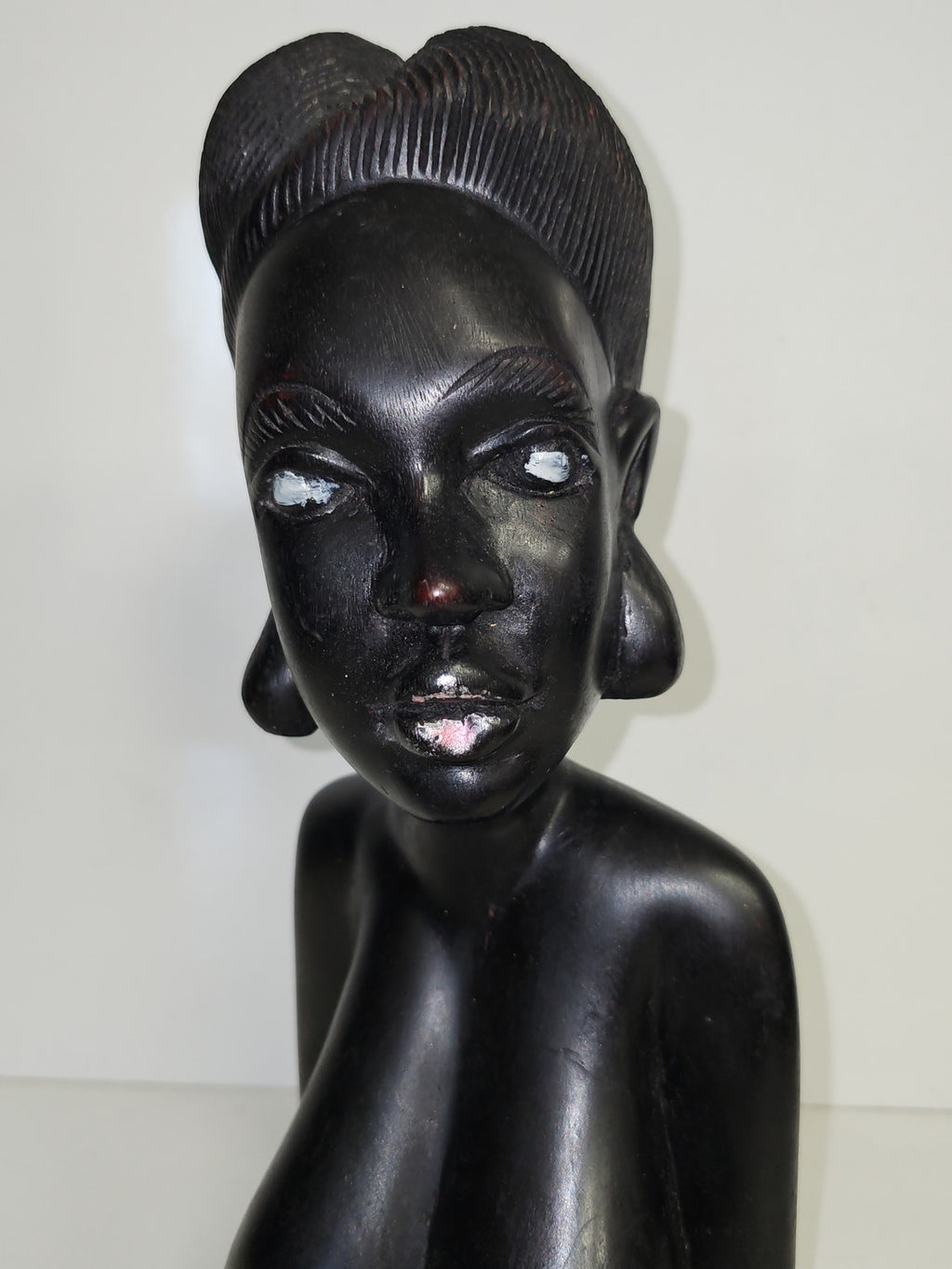 Grande sculpture africaine vintage en bois, art érotique ancien, pièce lourde