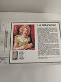 Feuillet CEF philatélie La Gravure 1984 timbre 2F Versailles illustration Decari