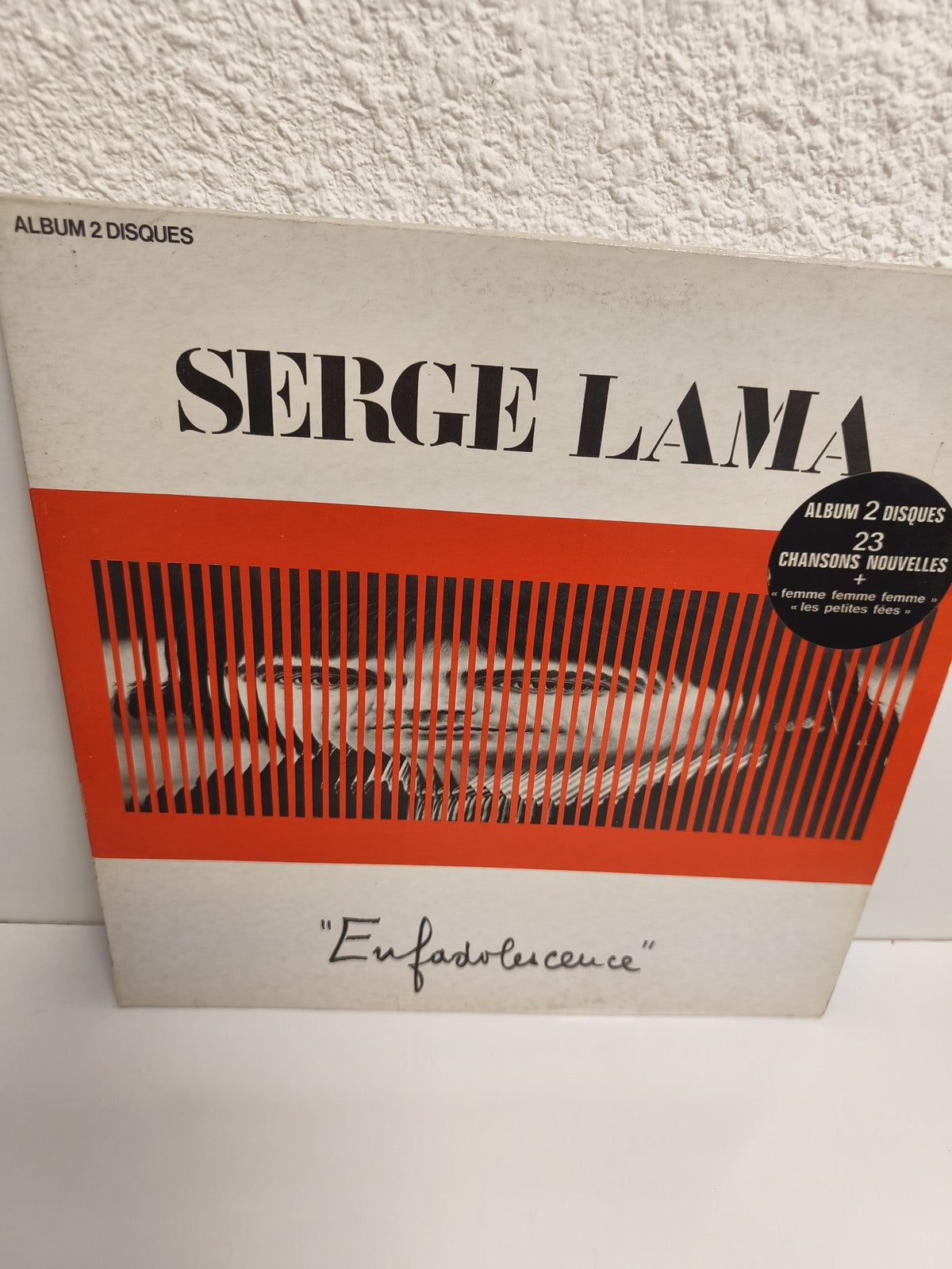 Vinyle 33 tours Serge Lama Enfadolescence album 2 disques chanson française
