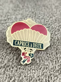 Pin's vintage CAPRICE à DEUX parachute cœur, badge ancien années 80 90 (Ref 8)