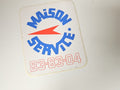 Vintage grand autocollant publicitaire maison service ancien déco rétro collecti