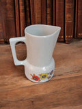 Pichet vintage en porcelaine Berry fleurs rétro blanc déco cuisine ancienne