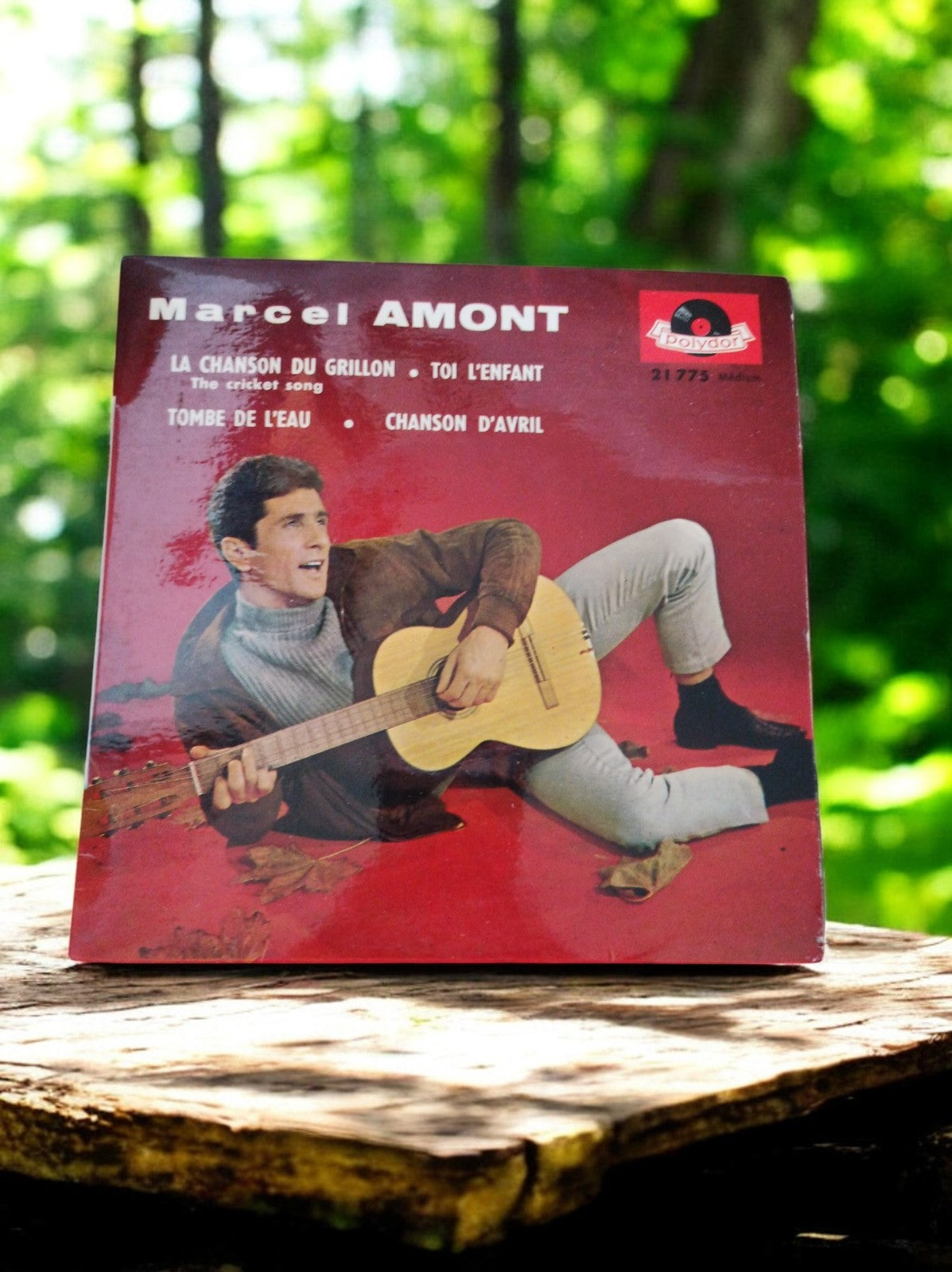 Vinyle 45 tours Marcel Amont Polydor pochette rouge chanson française 60s