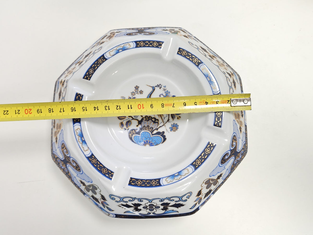 Großer alter Vintage-Aschenbecher aus Porzellan, handgefertigt, Marke "Ancienne Collection"