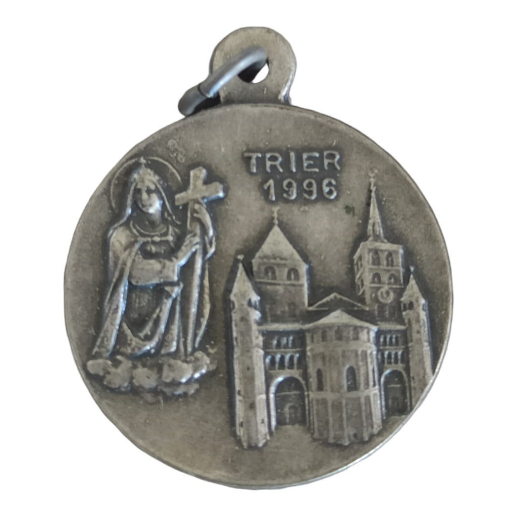 Médaille religieuse Trier 1996 vintage, effigie sainte et cathédrale, rare