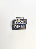 Pin's ancien ELF vintage, badge rétro collection automobile, objet publicitaire