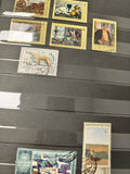 Lot anciens timbres oblitérés URSS Russie, thématique art, animaux et paysages