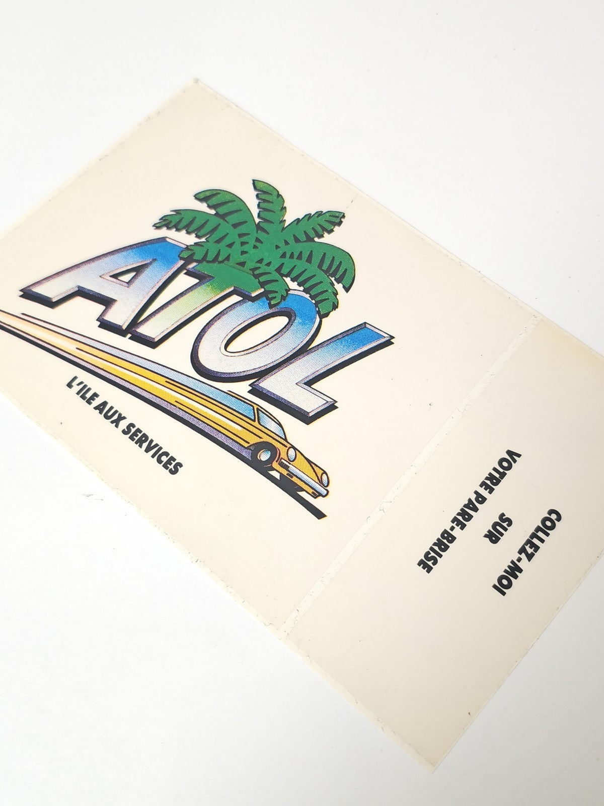 Vintage autocollant publicitaire Atol ancien rétro grand format collection déco