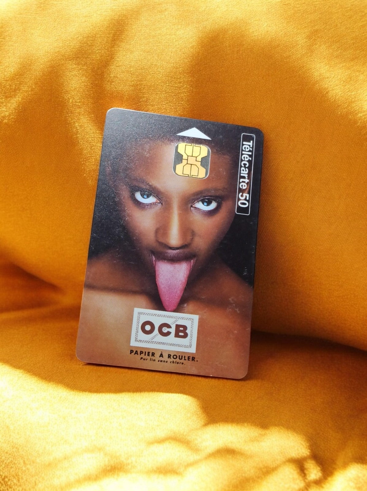 Télécarte 50 unités OCB vintage, carte téléphonique publicitaire, années 90