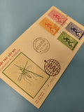 Ancienne enveloppe FDC Vietnam 1962 timbres polychromes paludisme Saigon