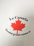 Vintage autocollant publicitaire ancien Le Canada rétro collection déco