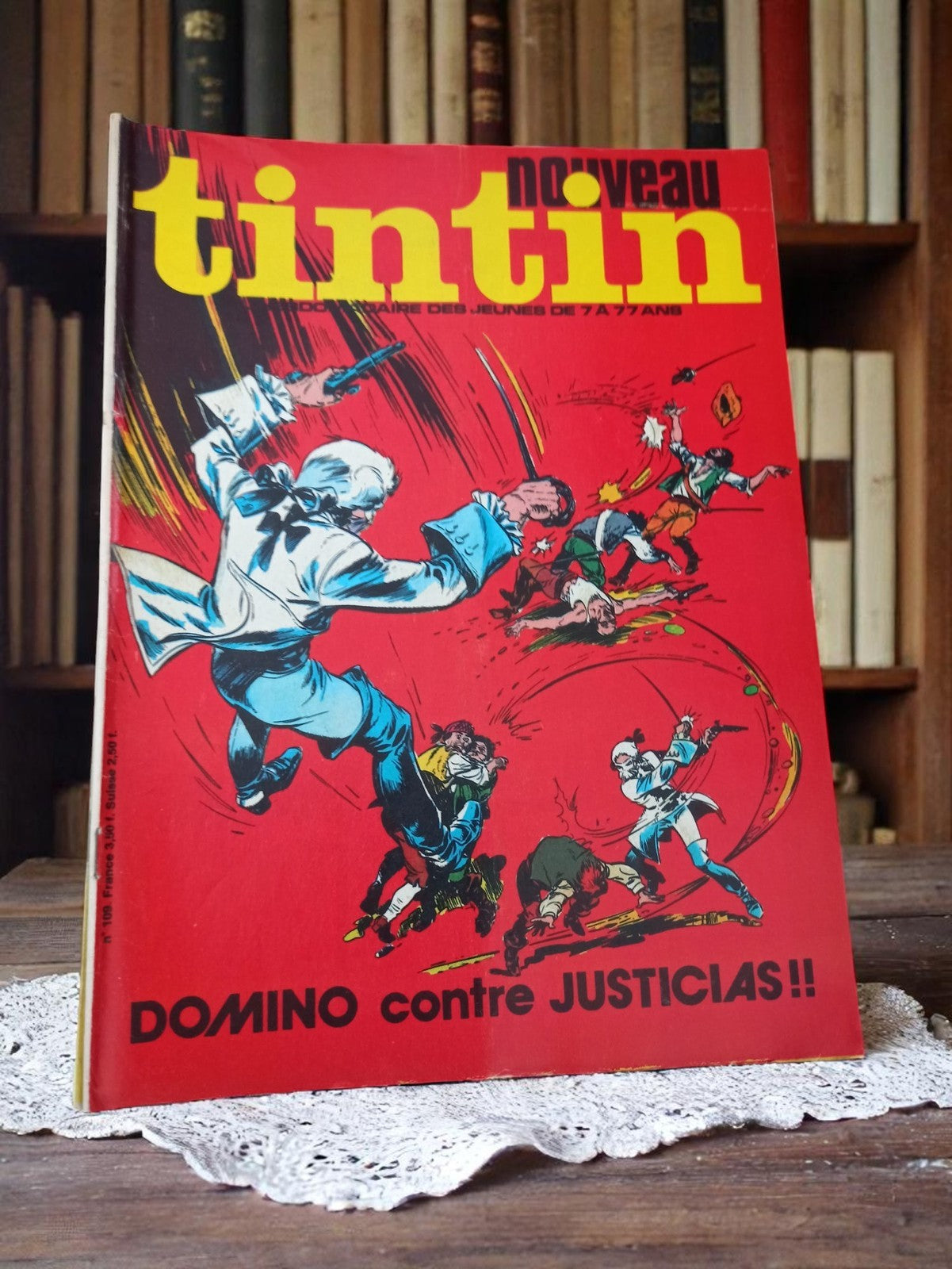 Magazine Tintin ancien vintage – Domino contre Justicias – édition rare