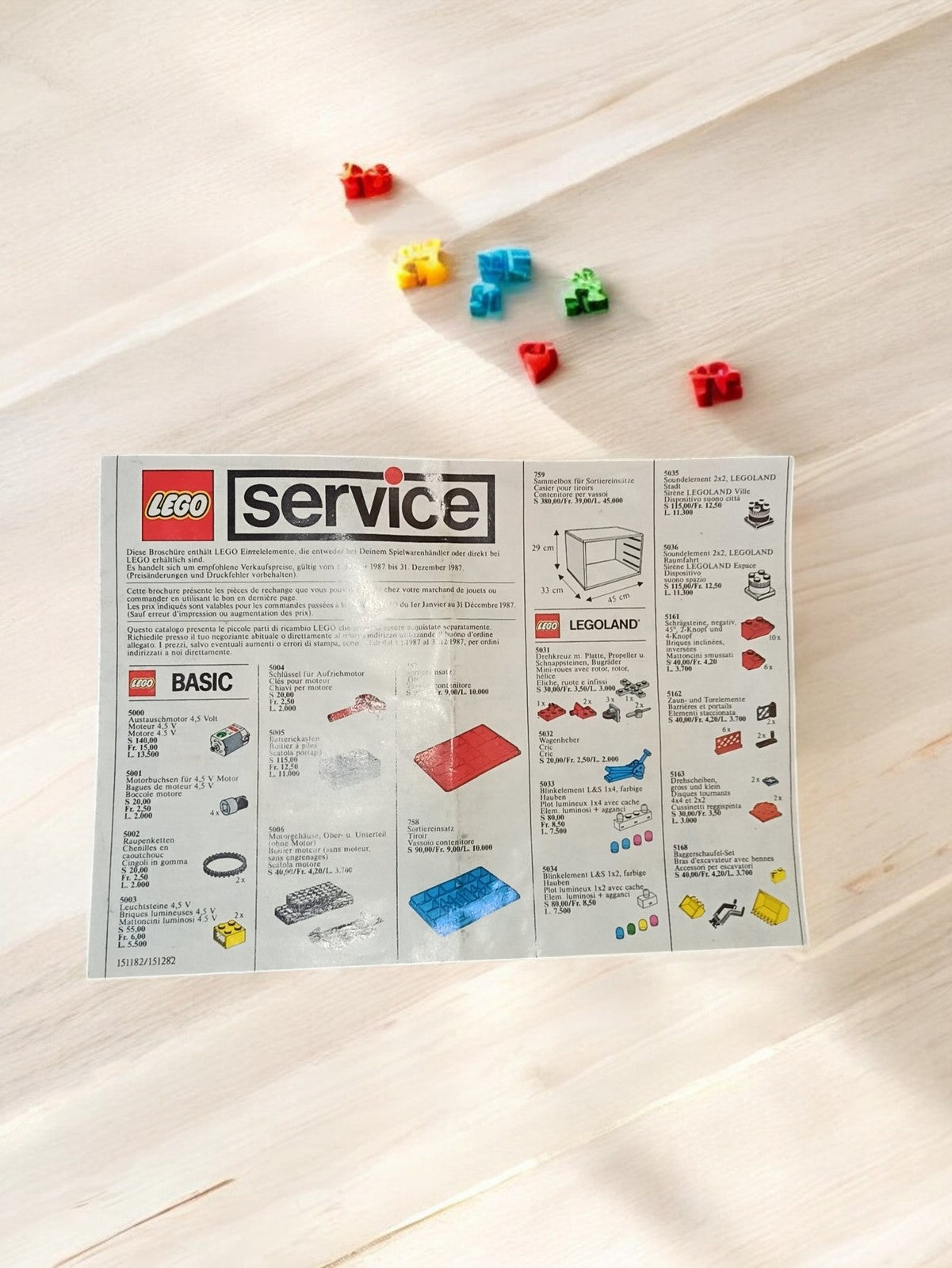 Livret LEGO service vintage 1987 ? brochure publicitaire ancienne