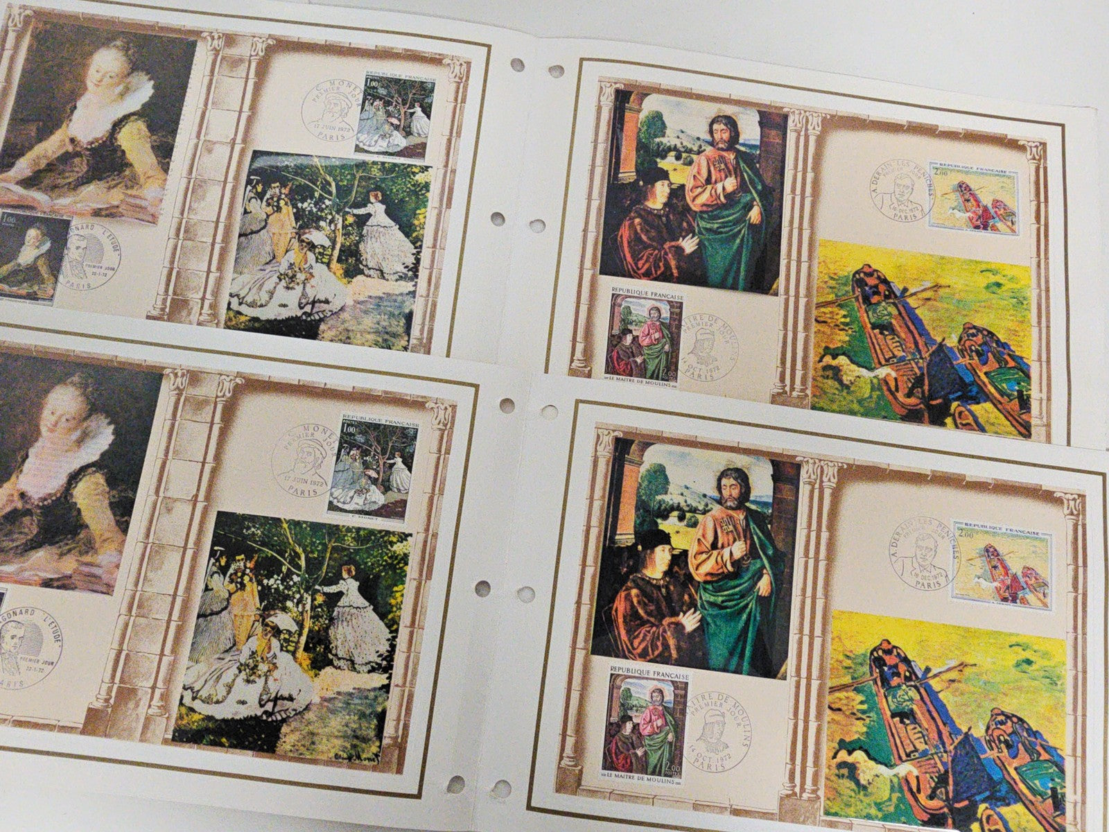 Gros lot de feuillets timbrés CEF ? Timbres postaux français en lot varié